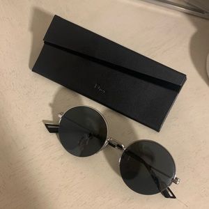 SALE: Dior- Classic Black&Silver Round Sunglasses